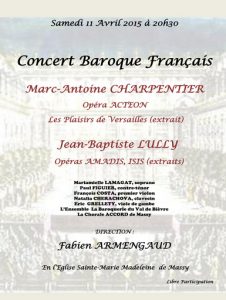 Lire la suite à propos de l’article Concert baroque français